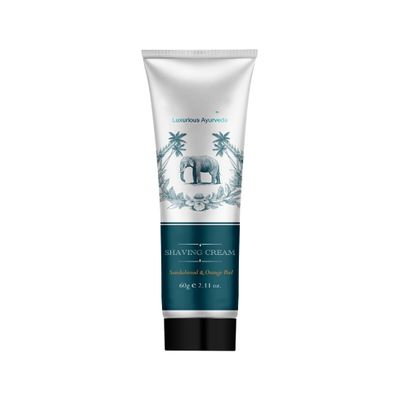 Shaving Cream Sandalwood & Orange Peel | Ayurvedic Natural Shaving Cream for Smooth Razor Glide