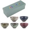 Chewtoyo 5 Pcs Ceramic Teacups Set, Multicolor Gaiwan Tea Tasting Cups with Kiln Change Glaze, 2.1 oz Small Tea Bowl, 3.3 x 1.4 in, for Home Office Wedding Gifts view 4