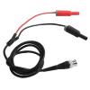 EasyByMall BNC to Dual 4mm Stackable Banana Test Lead Cable, 50 Ohm 500V 120cm Probe Wire for Oscilloscope Signal Generator Lab Testing view 2