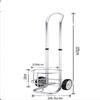 Oxygen Tank Cart with 23.5cm Cylinder Rack, Portable Rolling Trolley for Home Use, Holds Small Cylinders view 2