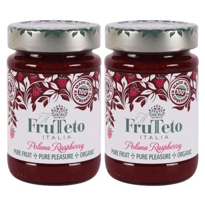il Frutteto Italia 100% Polana Raspberry Organic Fruit Spread. Pack of 2 jars. 2x215g.