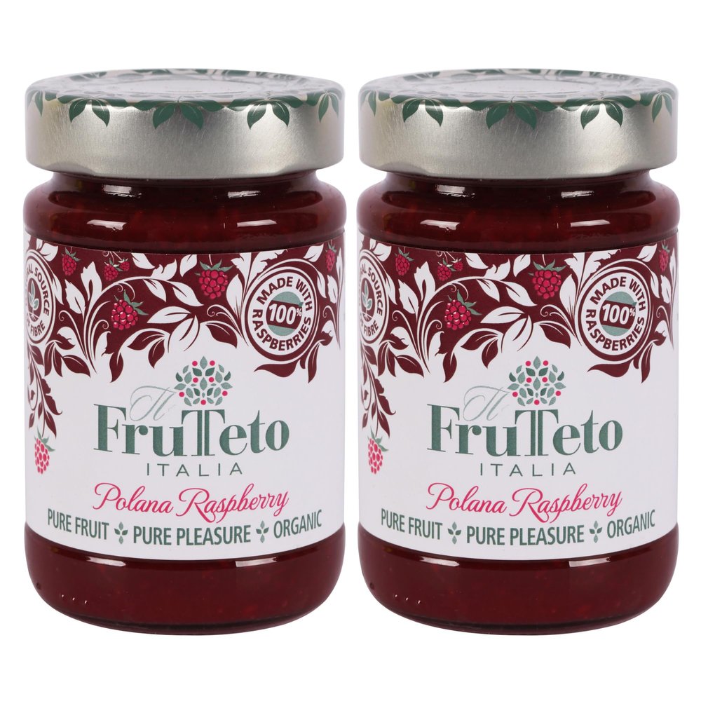 il Frutteto Italia 100% Polana Raspberry Organic Fruit Spread. Pack of 2 jars. 2x215g.