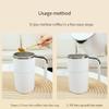 NINMORTH Rechargeable Self Stirring Coffee Cup, 380ml Electric Mixing Mug with 304 Stainless Steel, Portable USB-C Protein Shaker Bottle for Home Office Travel, White view 2