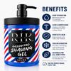 Maddy Pro Premium Shaving Gel, Azure, Clear Transparent Formula, Smooth Razor Glide, with Pump, 1000ml (Pack of 06) view 3