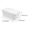 NIYANGLE 3l Large Rectangular Ice Cream Tub Set of 2 with Airtight Lids, Premium Food Storage Containers for Freezer and Fridge, Sturdy Plastic for Home and Commercial Use view 2