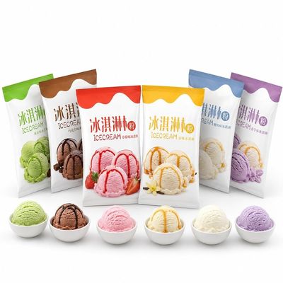 6 Flavor Homemade Ice Cream Mix Powder - DIY Sweet Cone Sundae Dessert Kit (6x50g)