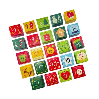 NVOQILIN Family Christmas Craft Activity Set 24 Paper Tree Decors Advent Calendars Ornament Christmas Craft Supplies Family Activity Set