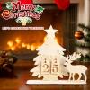 NVOQILIN Wood Advent Calendar Christmas Decoration 24 Day Festival Advent with Number Cutouts Compartments for Kid Craft Christmas Daily Surprise Calendar view 2