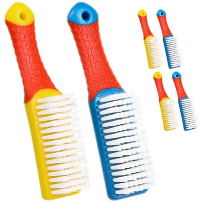 VILLCASE 6pcs Washing Brush Set for Shoes and Clothes, Plastic Material with Comfortable Grip, Effective Cleaning for Kitchen and Bathroom Use