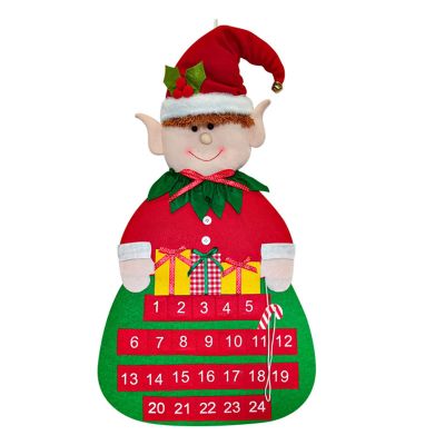 Buxuaaaa Christmas Tree Countdowns Calendar Seasonal Countdowns Calendar Ornament with Christmas Tree Shape for Family Holiday Decorations