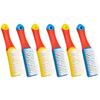 Tofficu Shoe and Laundry Cleaning Brush Set for Household Clothes and Footwear Cleaning Blue and Yellow Handle 6pcs with Hard Bristles, Plastic Handle Scrub Brushes Suitable for Shoes view 1
