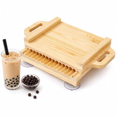 Manual Tapioca Pearl Maker Machine, DIY Boba Pearl Tool with Double Handle & Sliding Baffle, Pearl Diameter 15/19/22mm Selectable for Milk Tea Shop & Home Kitchen(15mm)