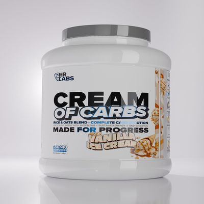HR Labs Cream of Carbs Rice & Oats Blend, Easy Digestion for Sustained Energy, 40/80 Servings, 2.28kg 4 Great Tasting Flavours (2.28kg, Vanilla Ice Cream)