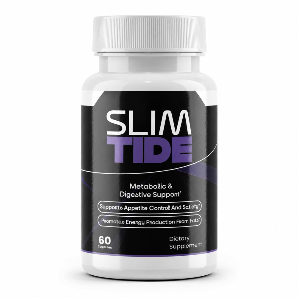 SlimTide Metabolism Support Capsules Apple Cider Vinegar, MCT Powder, Guarana Extract (Natural Caffeine), Vitamins C, E & B Complex Daily Supplement 60 Capsules
