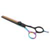 Barber Scissors Stainless Steel Hair Cutting Shears, Lightweight Ergonomic Mustache and Beard Trimming Scissors with Sharp Blades for Barbershop and Home Use (Thinning Scissor) view 4