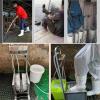Shoe Scraper Brush with Water Spray, Boot Scrubber Cleaner Washer, Stainless Steel Boot Brush, 360 Dead-End Cleaning for Outdoor Work view 3
