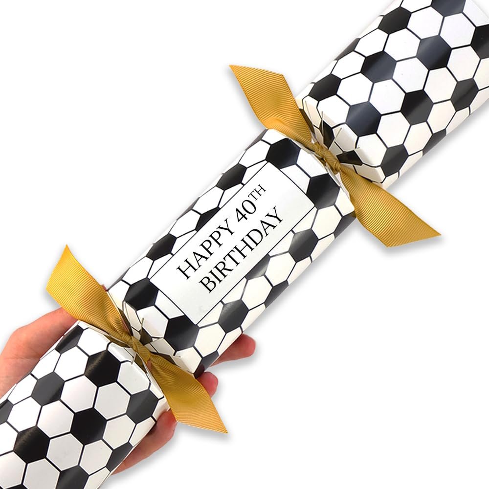 Milestone Birthday Football Fan | Cracker Making Kit | Makes 6 Large Crackers