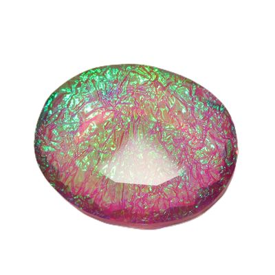 Gemsgrowth Multi-Color 64.30 Ct Oval Cut Ammolite Lab-Created Loose Gemstone CERTIFIED