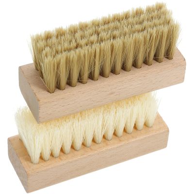 Artibetter Laundry Cleaning Brush Set with Soft and Hard Bristles 2pcs Multi-use Scrub Brush Wooden Handle and Lightweight Pp Material for Shoes and Household Cleaning