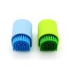 SOESFOUFU Mini Multipurpose Scrubbing Brush for Clothes and Shoe Cleaning 2pcs with Wear-resistant Silica Gel Bristles Creative Laundry Brush Set in Green and Blue view 1