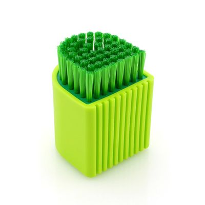BATHVEVE 2pcs Mini Multipurpose Scrubbing Brush with Silica Gel Bristles for Clothes and Shoe Cleaning, Removable Brush for Spots and Stains, for Laundry and Household Use