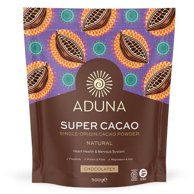Aduna Super Cacao Powder | 100% Natural Single Ghanaian Origin Cacao | 500g