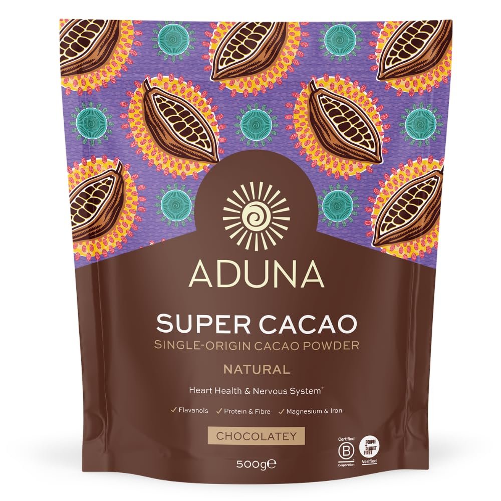Aduna Super Cacao Powder | 100% Natural Single Ghanaian Origin Cacao | 500g