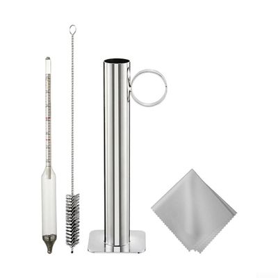 Complete Maple Syrup Hydrometer Kit Including Sturdy Metal Test Cup And Cleaning Tools For Reliable Baume And For Brix Readings In High Temperature Syrup Making