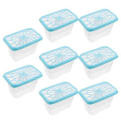 Abaodam Plastic Moisture Absorber Container 8pcs for Closet and Wardrobe with Enhanced Moisture Control, Reusable Dehumidifier