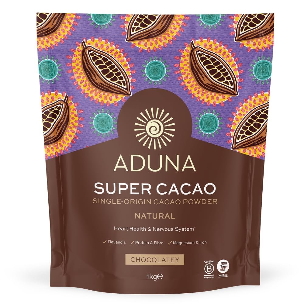 Aduna Super Cacao Powder | 100% Natural Single Origin Ghanaian Cacao | 1kg