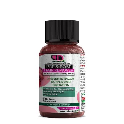 DD Teck After Wax & Shave Oil Tea Tree Multi Benefit Formula for Razor Burn Relief, Bikini Area Care, Smooth Skin Feel, Everyday Moisturising & Gentle Nourishing Support (10ml Cap)