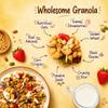 Breakfast Original Crunchy Granola Cereal Catering With Oats,Almonds, Seeds & Dried Fruit 1.5 kg Box 4 Pack Single Serve Portion | Compatible For Kellogg's By Luxe Bitez view 3