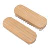 HUSHUI 2 PCS Snow Boots Suede Brush Set for Deep Cleaning Stubborn Stains and Wear Marks, Made of Beech Wood and Silicone, Ideal for Shoes and Handbags view 1