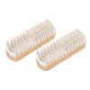 HUSHUI 2 PCS Snow Boots Suede Brush Set for Deep Cleaning Stubborn Stains and Wear Marks, Made of Beech Wood and Silicone, Ideal for Shoes and Handbags view 2