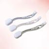 UKCOCO Shoe Cleaning Brushes Double Head Soft Bristle Design Multifunctional 3pcs with Anti-slip Bendable Handles Sturdy Plastic Material for Washing Shoes and Home Cleaning view 3