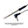 Temperature Sensor Probe, 7x0.4cm 304 Stainless Steel Food Thermistor High Accuracy Fast for response for Oven Grill Barbecue Cooking view 2