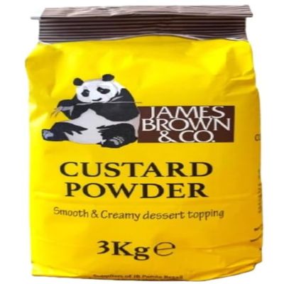 Non GMO Custard Powder, 3KG Bulk Pack, Vanilla Flavour, for Cafes, Bakeries and Restaurants