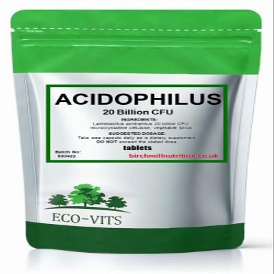 Eco-Vits Acidophilus 20 Billion CFU, Lactobacillus Acidophilus, 365 Tablets