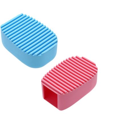 Mini Silicone Handheld Washing Brush 2pcs Candy Colour