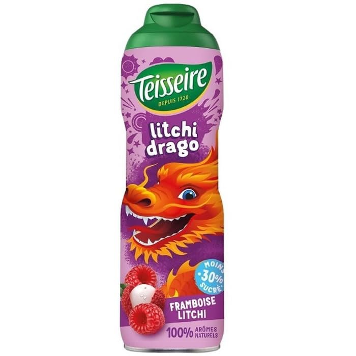 TEISSEIRE Litchi Drago Raspberry Lychee Syrup 60cl