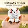 Crochet Baseball Motivational Keepsake with Champion Card Handmade Sports Figurine, Desk Decor Collectible, Encouragement Gift for Athletes, Coach, Teammate, Him Her Baseball Fan Gift view 3