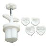 NEWFT Hand-Pressure Mold Love Heart Shaped Cookie Stamps Makers Mid-Autumn Festival Tool view 1