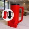 MALSSE Polylactic Acid Portable Beverage Cup with Innovative Design Holds 2 Can for Outdoor Travel and Daily Commuting Ergonomic Handle Cup view 2