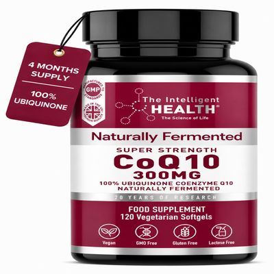CoQ10 Supplement, Fermented Coenzyme Q10 Ubiquinone, 300mg, 120 Softgels