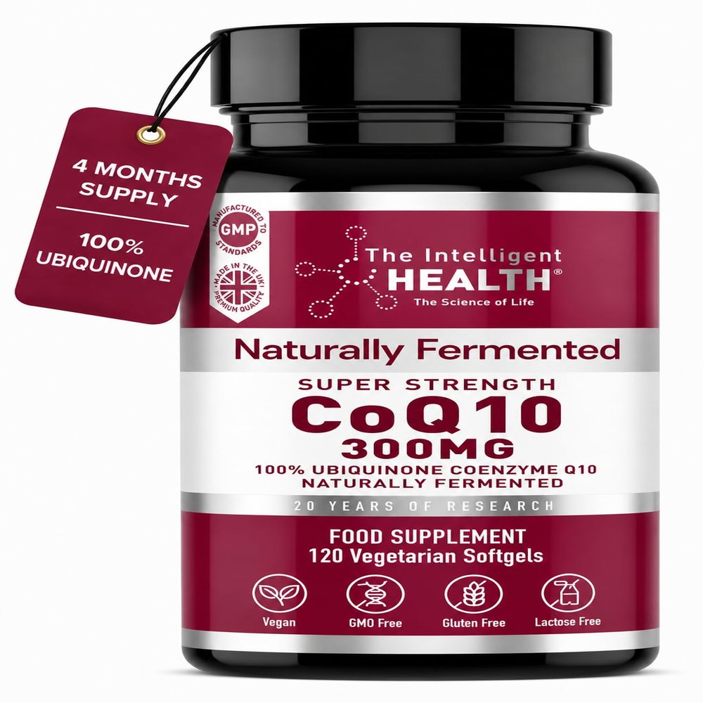 CoQ10 Supplement, Fermented Coenzyme Q10 Ubiquinone, 300mg, 120 Softgels