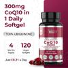 CoQ10 Supplement, Fermented Coenzyme Q10 Ubiquinone, 300mg, 120 Softgels view 2