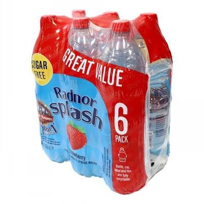 Radnor Strawberry Still Water Drink 500ml (Pack of 6) | Fruity Flavoured Hydration Beverage | Convenient Grab & Go Bottles | Family & Catering Pack