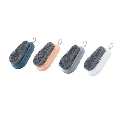 IMIKEYA 4pcs Multifunctional Shoes and Clothes Cleaning Brush Set, Sturdy Abs Material, Portable Household Laundry Brush for Home and Kitchen Use Random Color