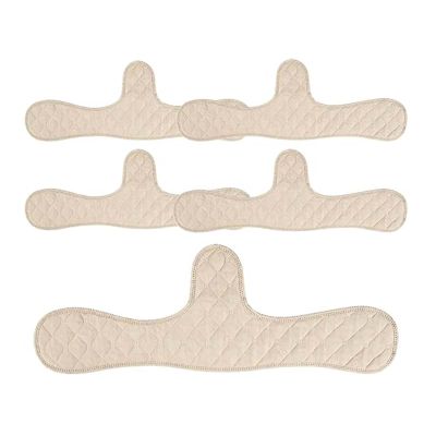 Cotton Boob Bra Towel for Breast Towel Sling Bra Towels for Women 3 Layer Reusable Underboob Sweat Absorber,Cotton Bra Liners, Washable Under Breast Sweat Pads for Women,Pure Bra Liners (5, Beige)