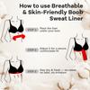 Cotton Boob Bra Towel for Breast Towel Sling Bra Towels for Women 3 Layer Reusable Underboob Sweat Absorber,Cotton Bra Liners, Washable Under Breast Sweat Pads for Women,Pure Bra Liners (5, Beige) view 4